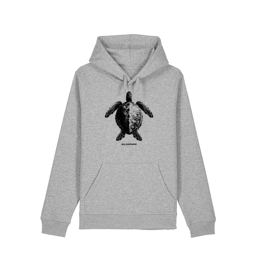 Heather Grey Printed Hoody Front